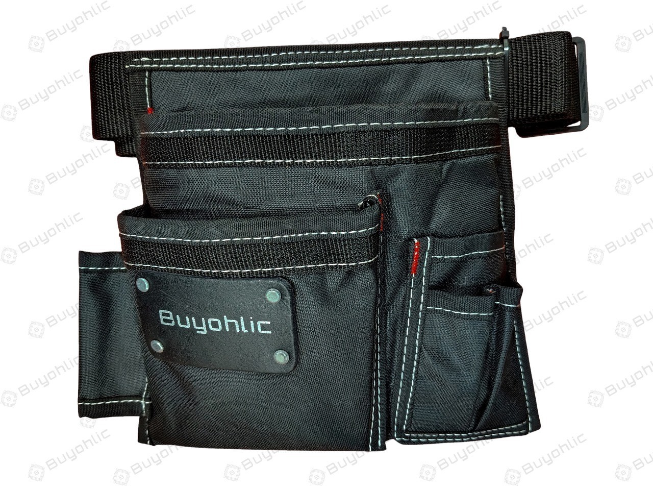 Canvas Tool Pouch Bag – Single Side 5-Pocket Work Apron with Adjustable Belt