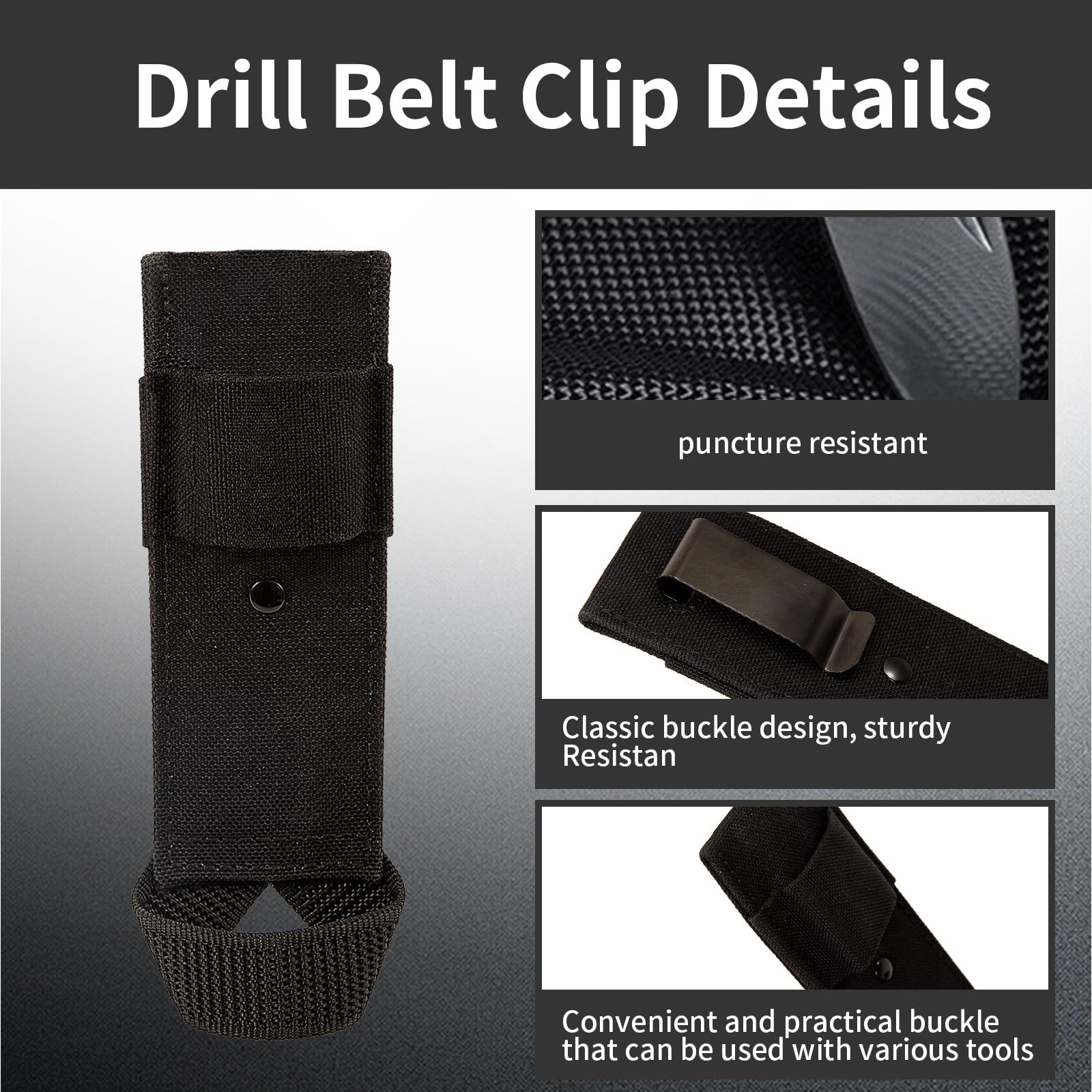 Hammer Holder Loop,Hammer Holster Clip on 7″ X 2″ Tool Belt