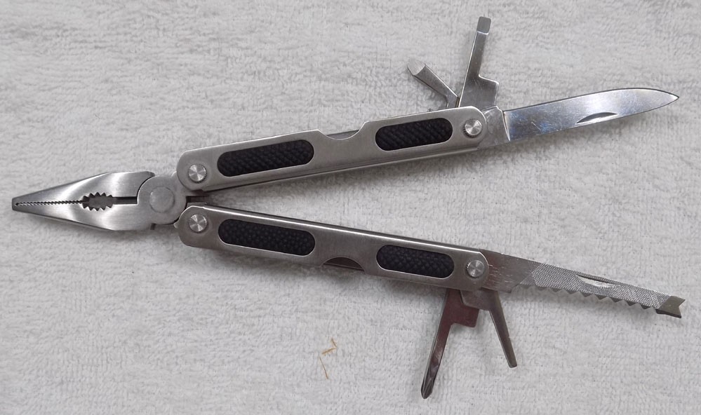 ALLIED MINI-TOOL BELT POUCH * MULTI-TOOL ADJUSTABLE WRENCH KNIFE LED FLASHLIGHT