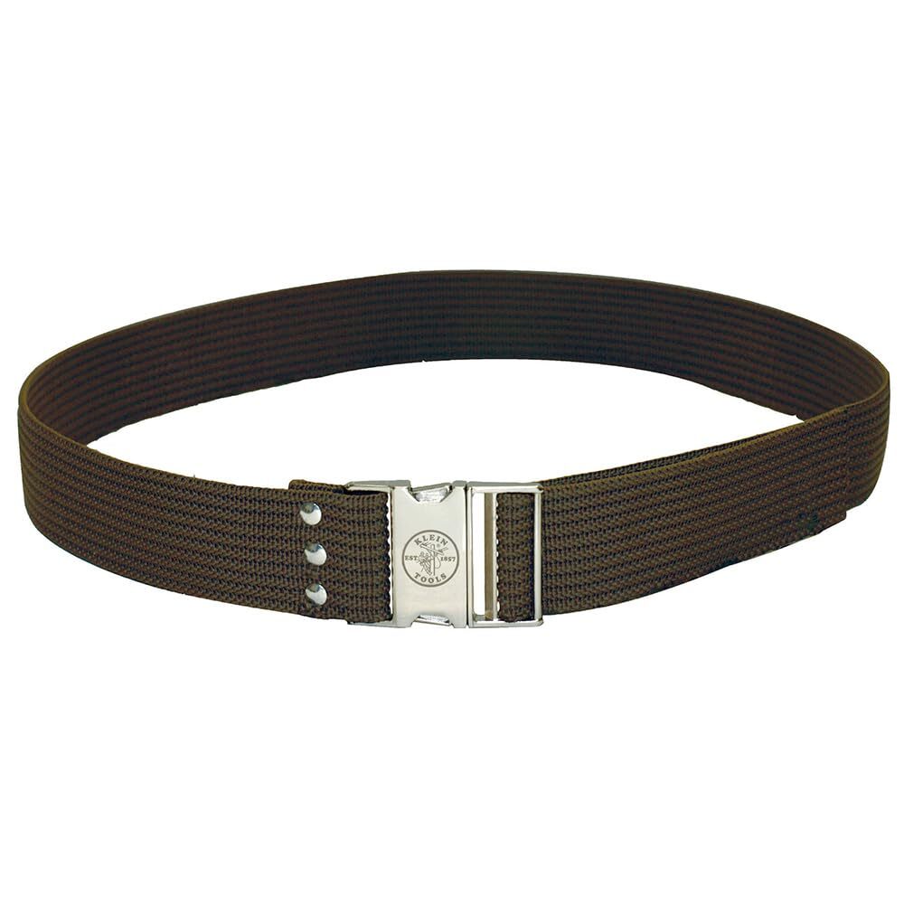 Klein Tools Adjustable Tool Belt Fits Waist Up to 48 Inches Brown Webbing
