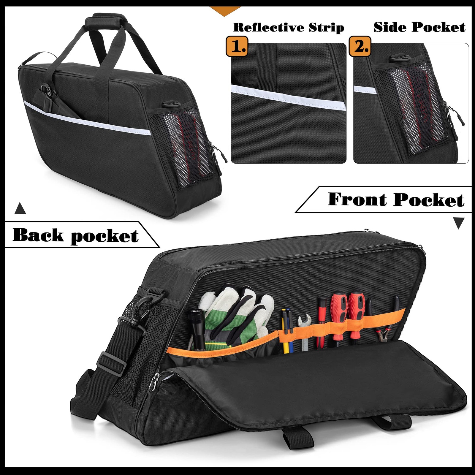 Saddlebag Liners Bag, Travel Motorcycle Saddlebag Organizer Compatible with H…
