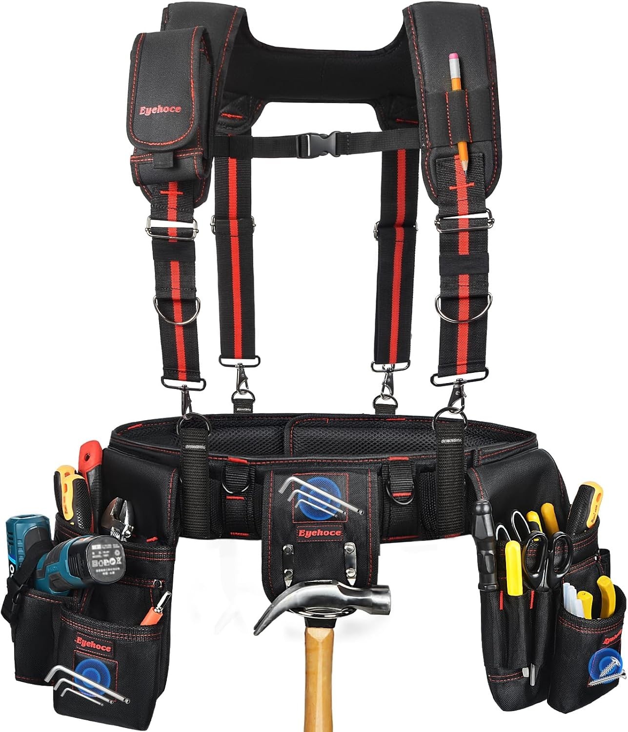 Adjustable Tool Rig with 18 Pockets – Ideal for Carpenters & Electricians