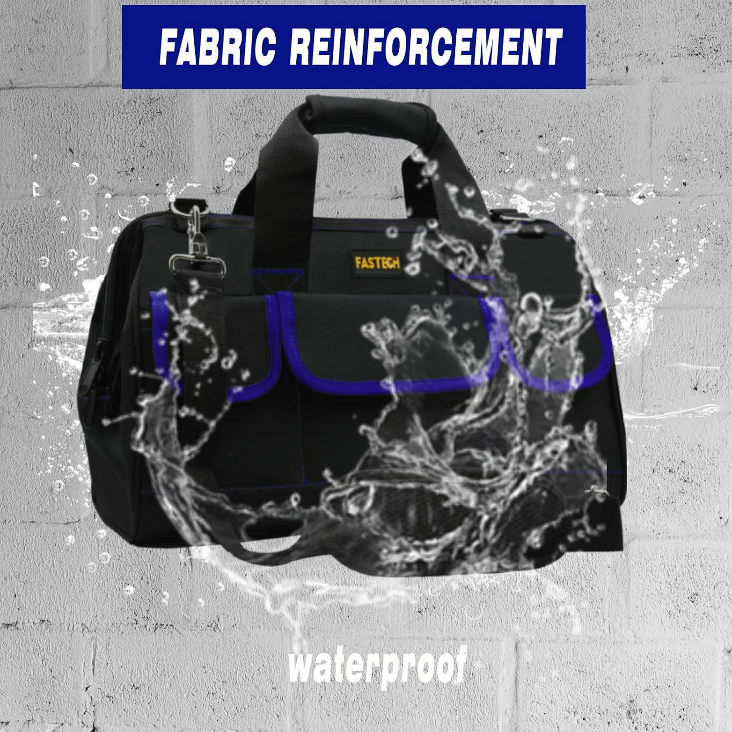 22 Inch Tools Bag, Waterproof Wide Mouth Tool Kit, Tools Big Bag, Heavy Duty Too