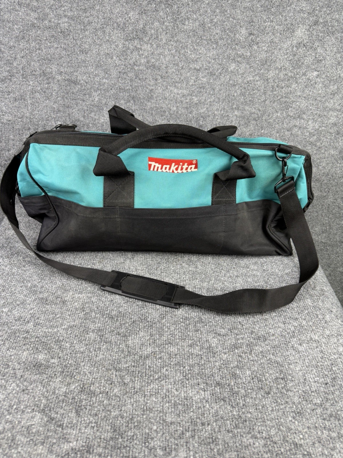 Mikita 20” Heavy Duty Contractor Tool Bag Shoulder Strap 8 Pocket Large Teal