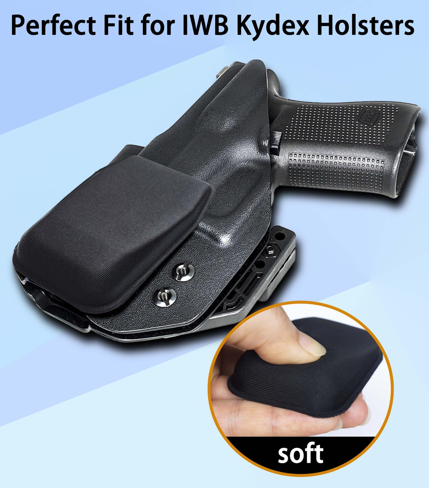4 Piece Holster Wedge Kit Soft Foam Comfortable Appendix Carry for IWB Holsters