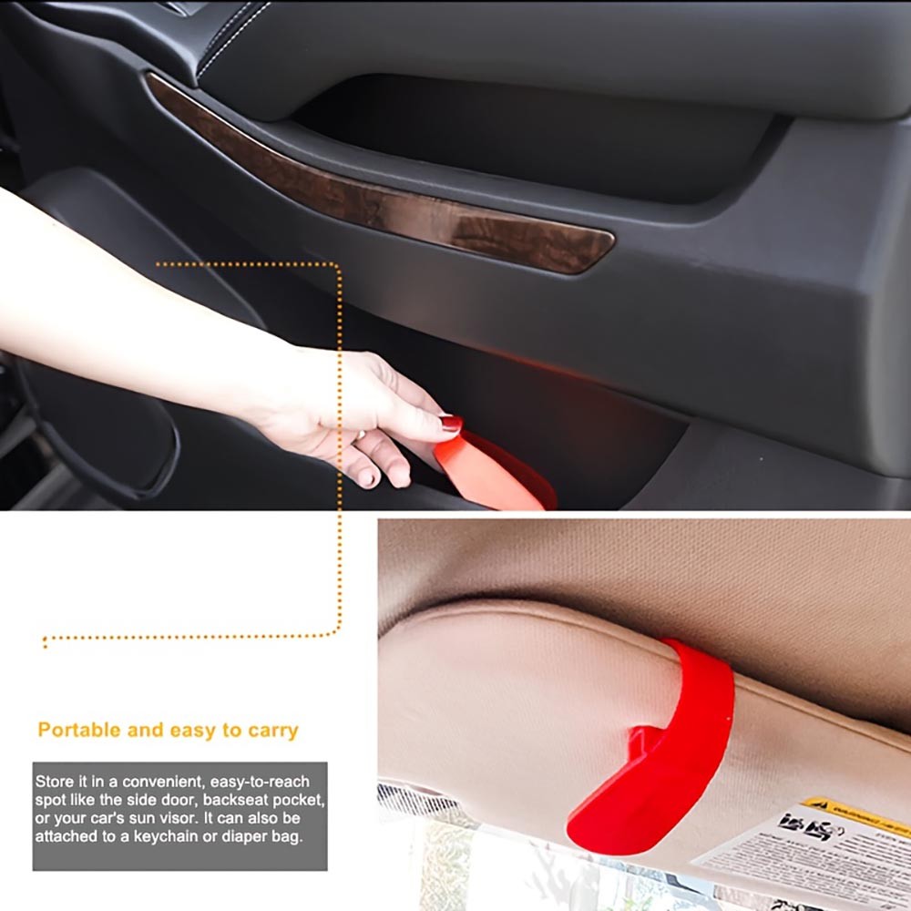 Durable Easy-To-Use Efficient Slip-Proof Car Seat Belt Buckle Release Tool – Red