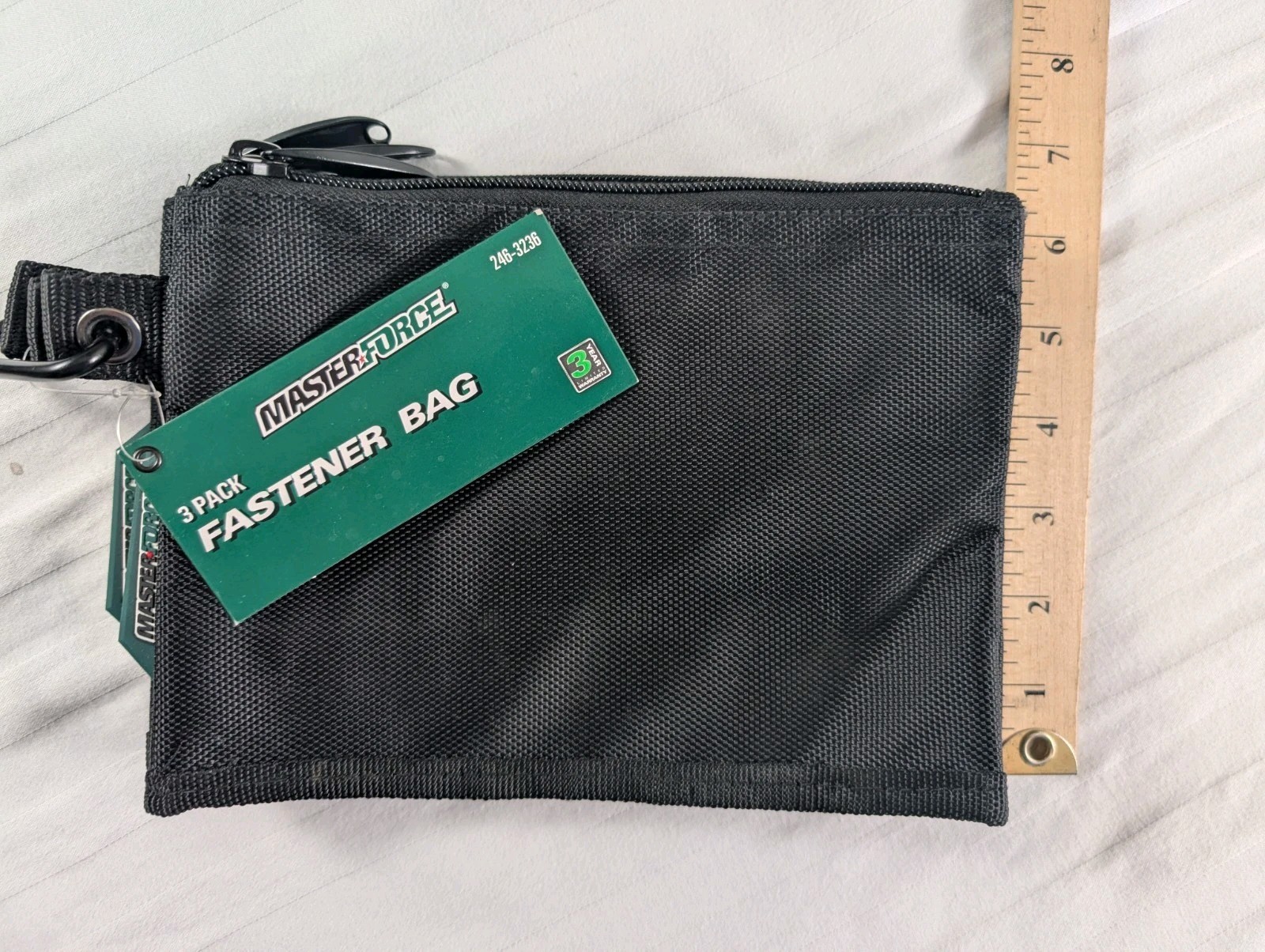 MASTERFORCE Fastener Zippered Accessory Tool Bags 3-Pack Kit 8.5″×6″ NEW