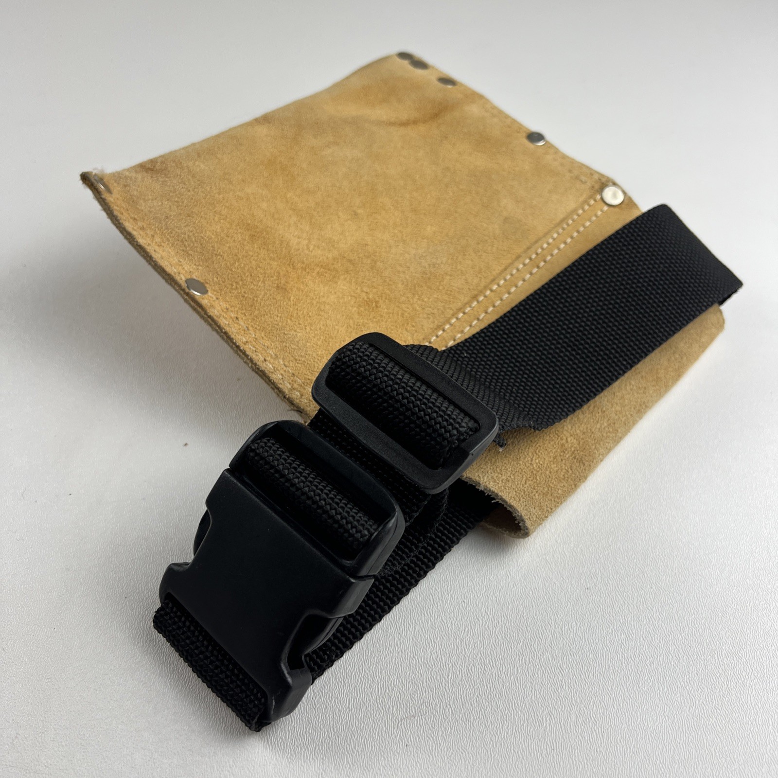 CLC custom leathercraft Suede Tool Bag & Poly Web Belt 3 Pocket Tan
