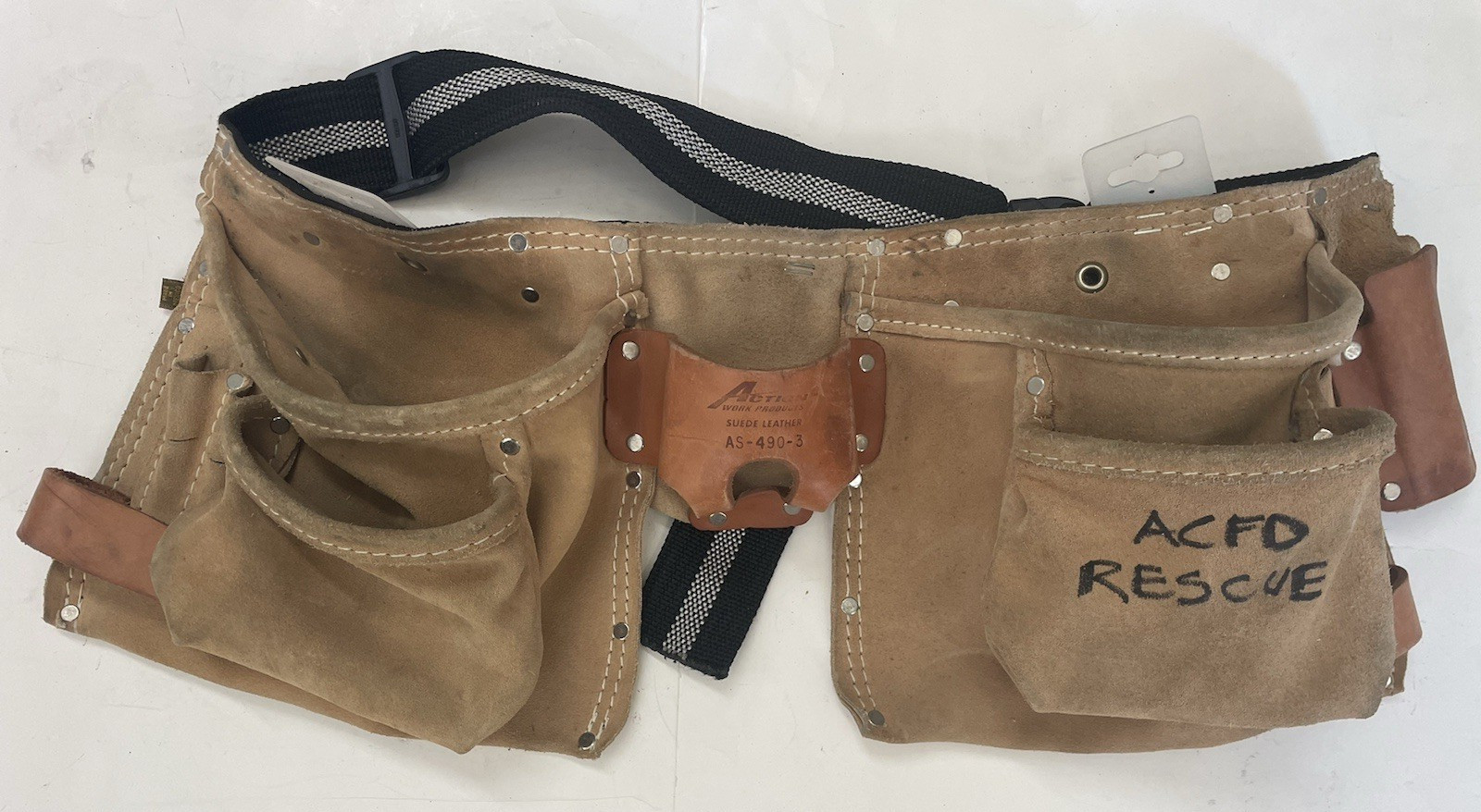 Action Work Products Suede Leather Adjustable Carpenters Tool Belt AS-490-3