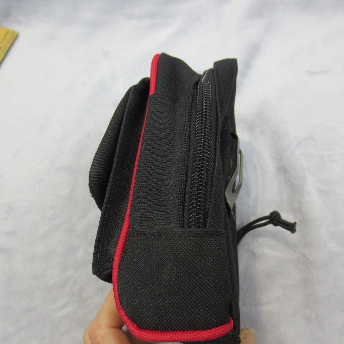 Husky Clip-on Tool Belt Zipper Pouch with Clip 6×4 In Water Resistant Heavy Duty