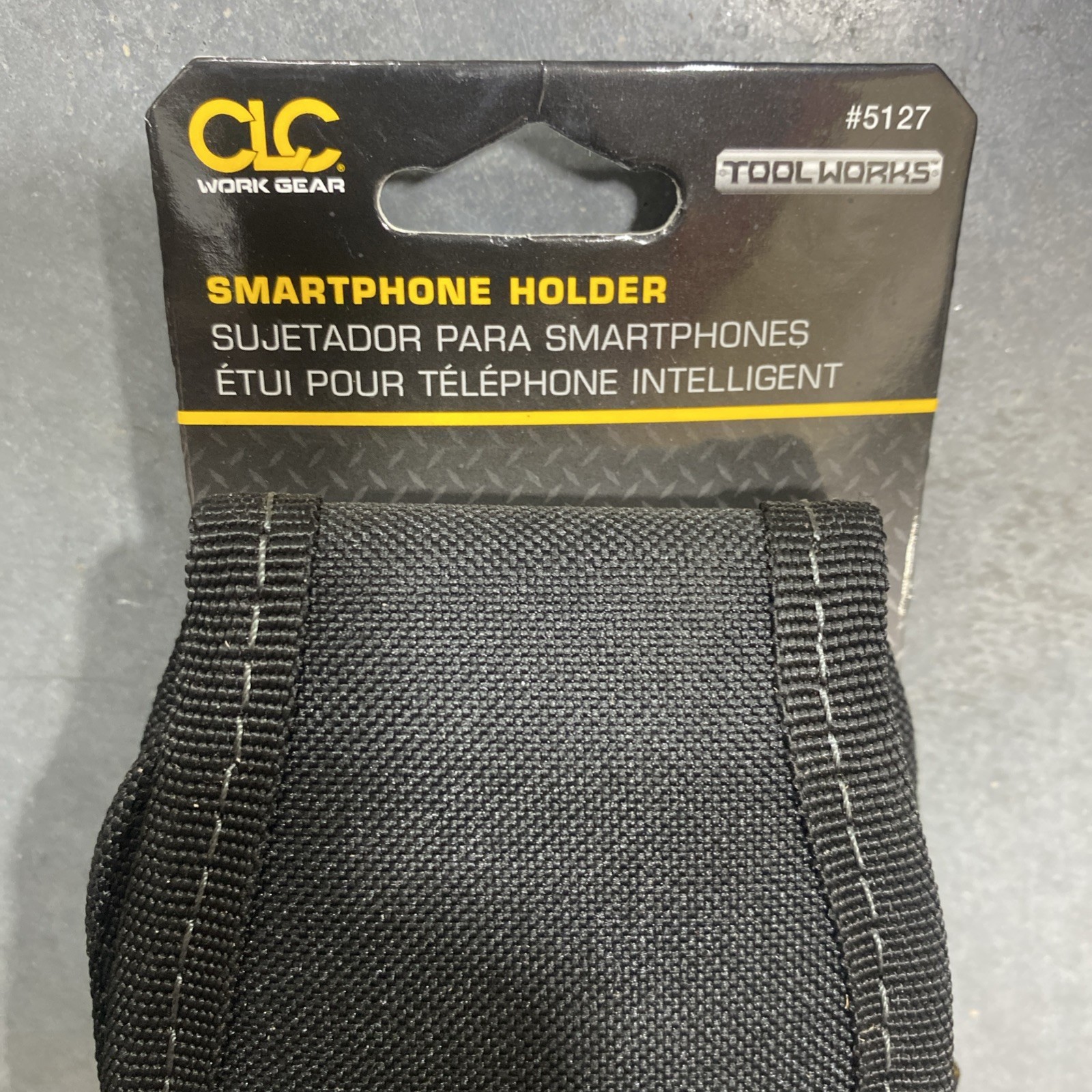 CLC 1 pocket Polyester Cell Phone Holder 3 in. L X 5.3 in. H Black