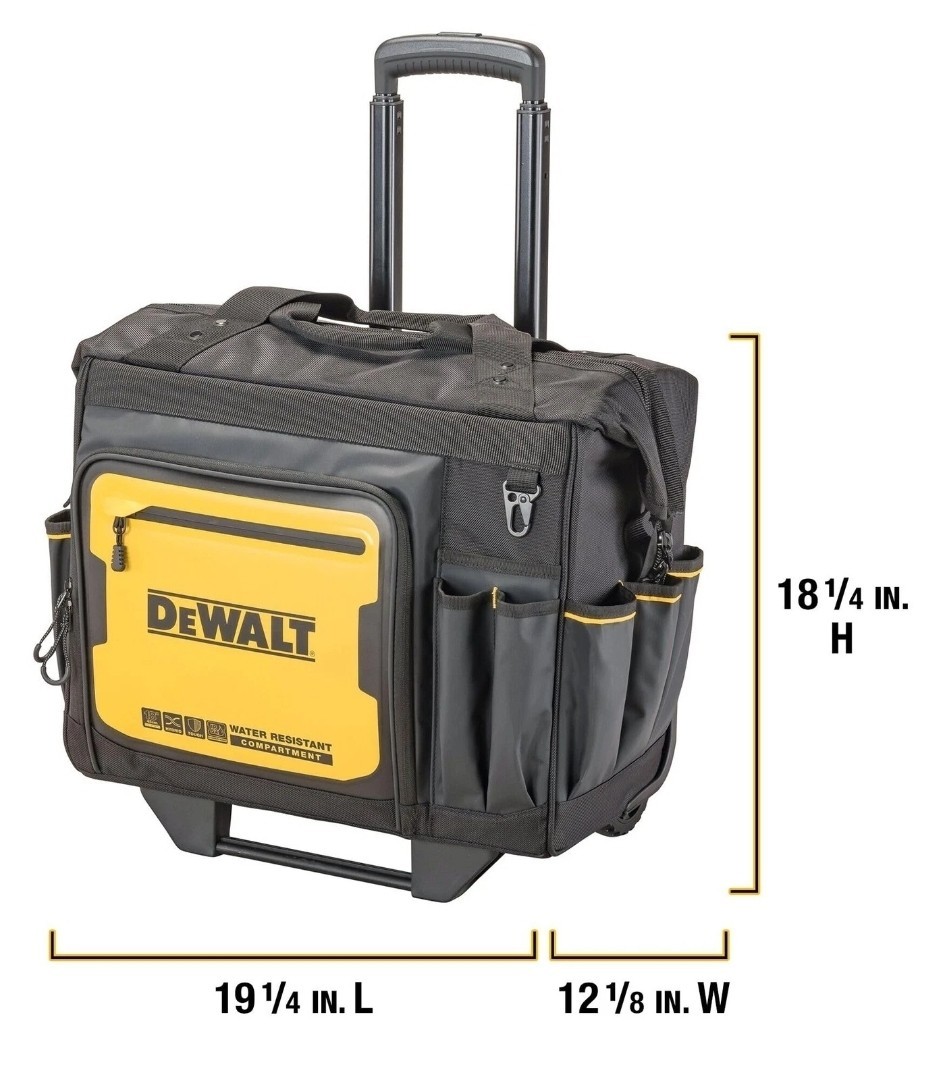 Dewalt 18 Inch Rolling Tool Storage Bag with 27 Pockets (DWST560107) NEW