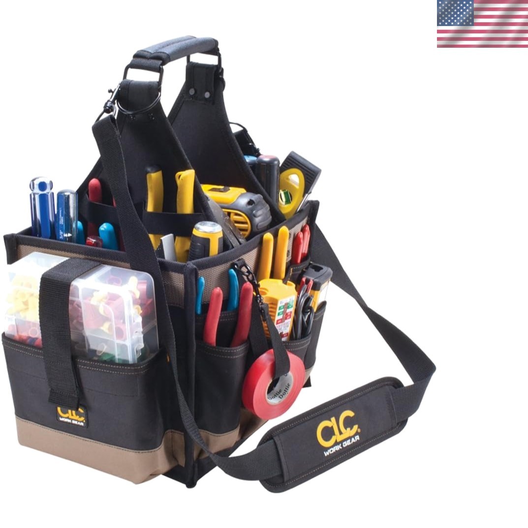 CLC 1528 Large Electrical and Maintenance Tool Carrier, Black