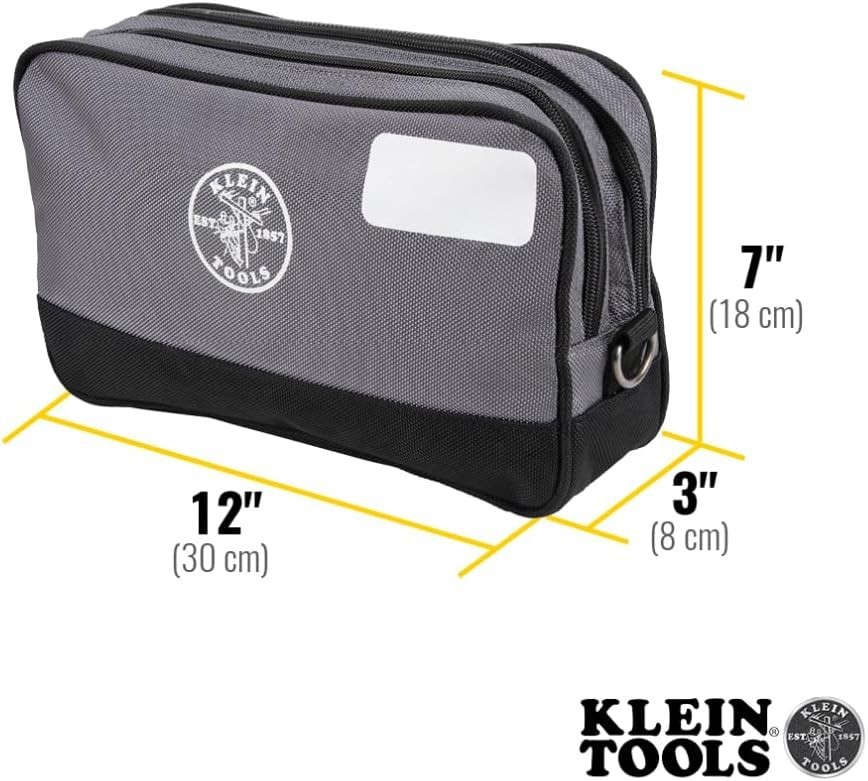Water-Resistant Tool Pouch with D-Rings – 12”L x 7”H for Easy Access