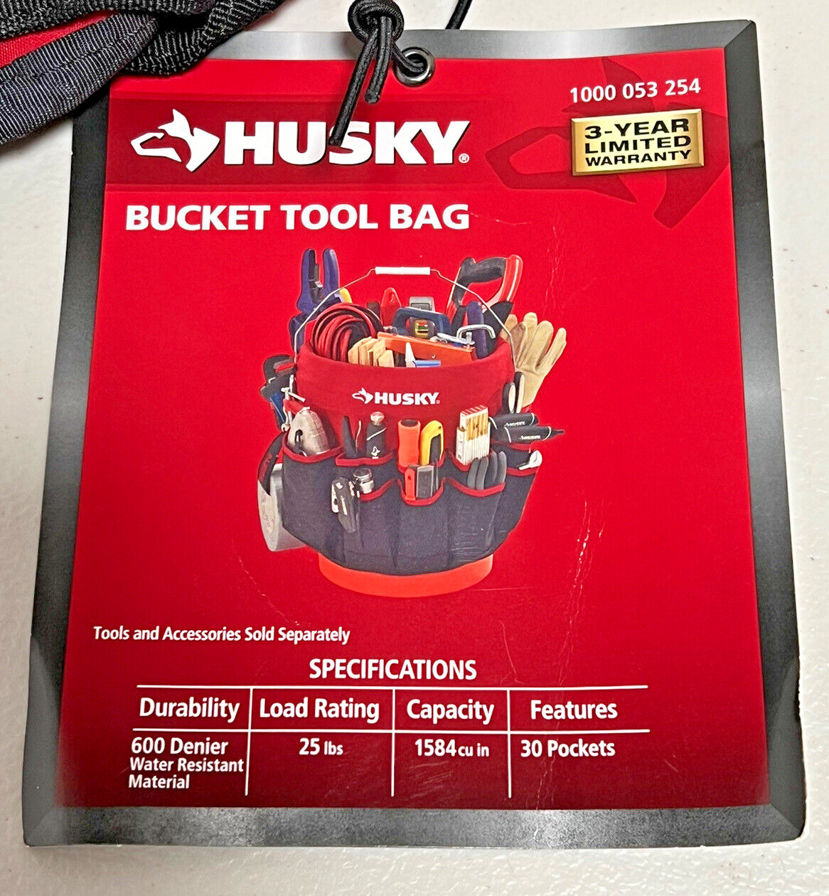 Husky Bucket Tool Storage Bag Pocket Heavy Duty 5 Gallon Bucket NWT