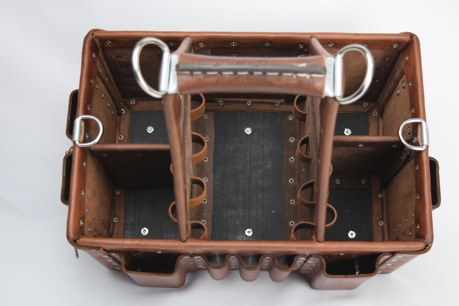 Electrician Leather Tool Bag Tuff-Tote Journeyman’s Stronghold tote 9X14-RNP
