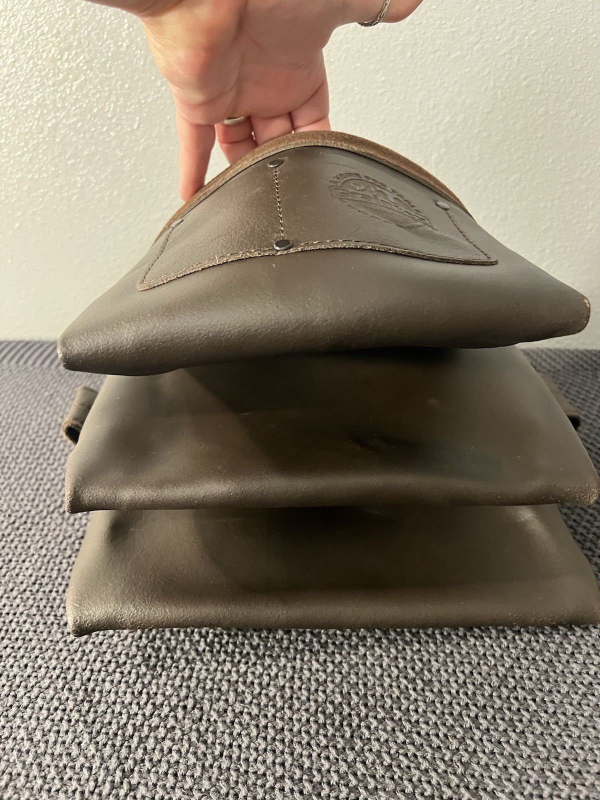 Graintex Leather Tool Pouch 5 Pocket Tanned Leather Brown Belt Pouch