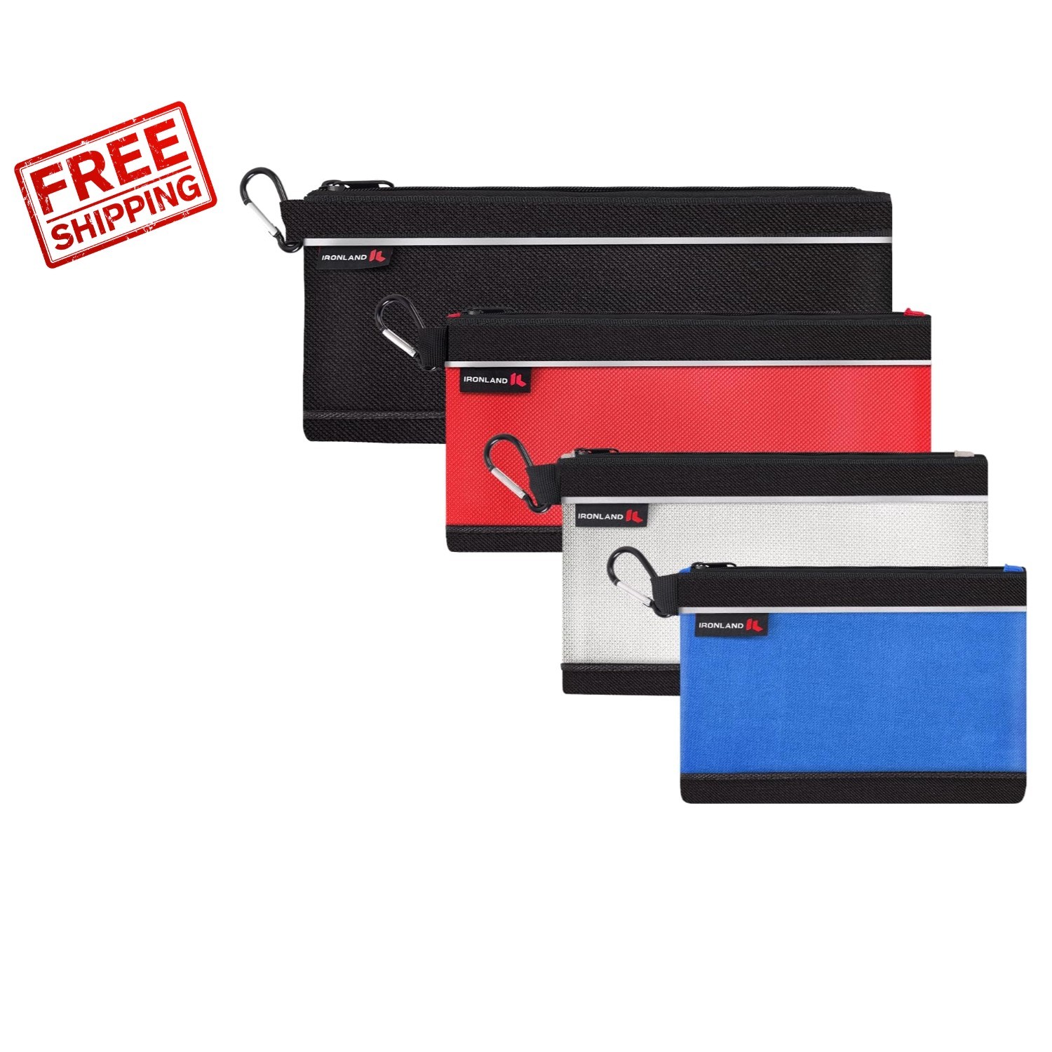 4 Pack Waterproof Tool Pouches with Zipper – Durable 1680D Organizer Bags