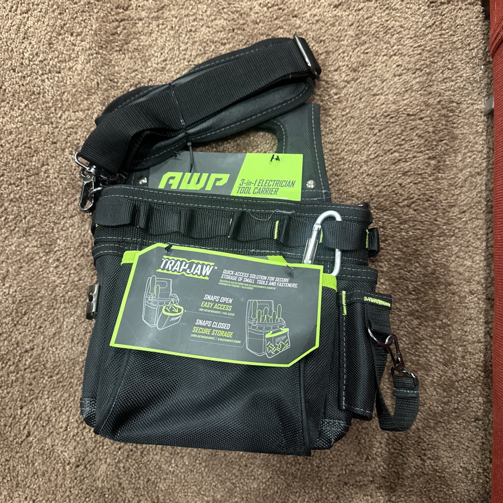 TrapJaw 3-in-1 Electrician Tool Pouch with Spring-Loaded Technology, Designed…