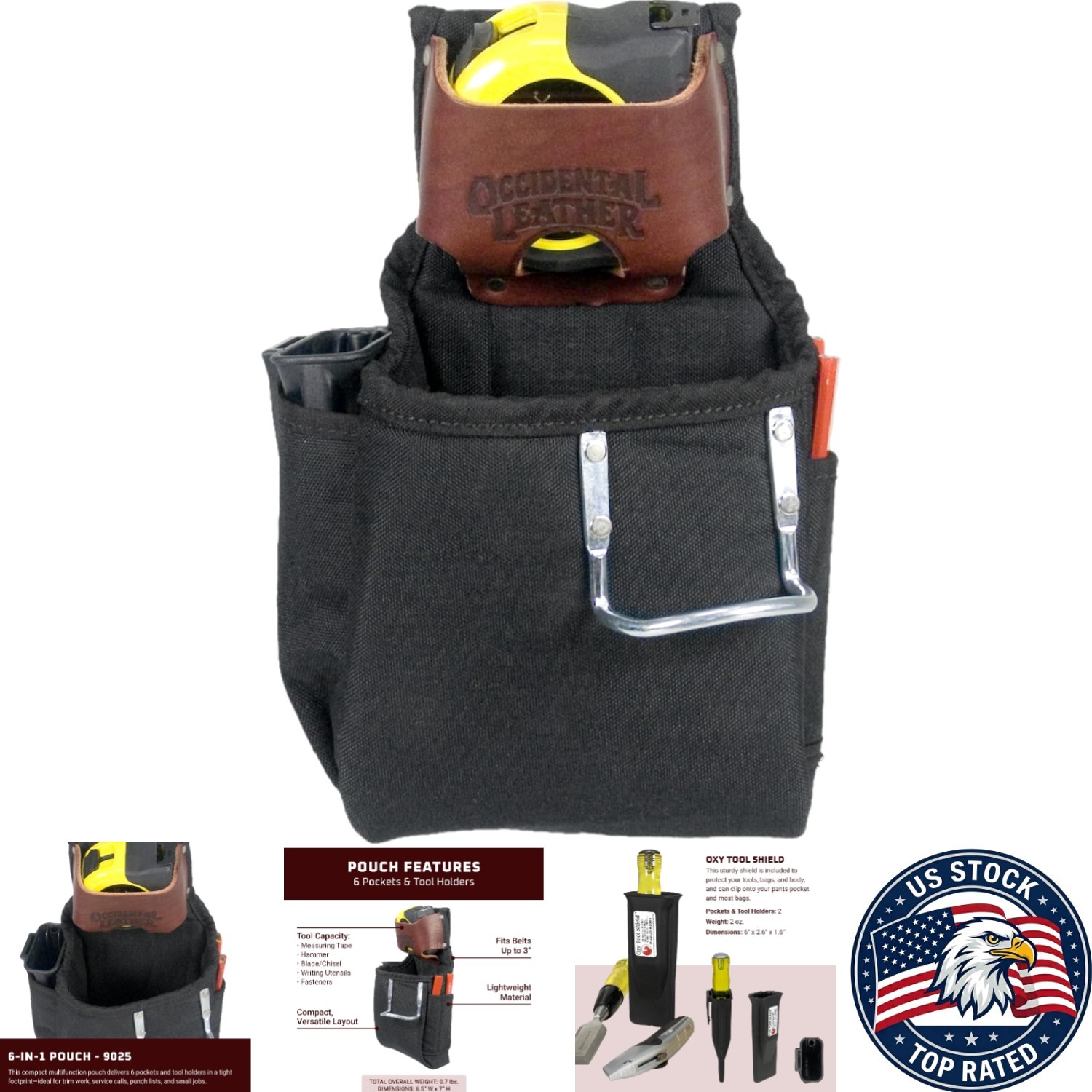 Durable Industrial Nylon 6-in-1 Pouch – Efficient Tool Organizer for Small Jobs