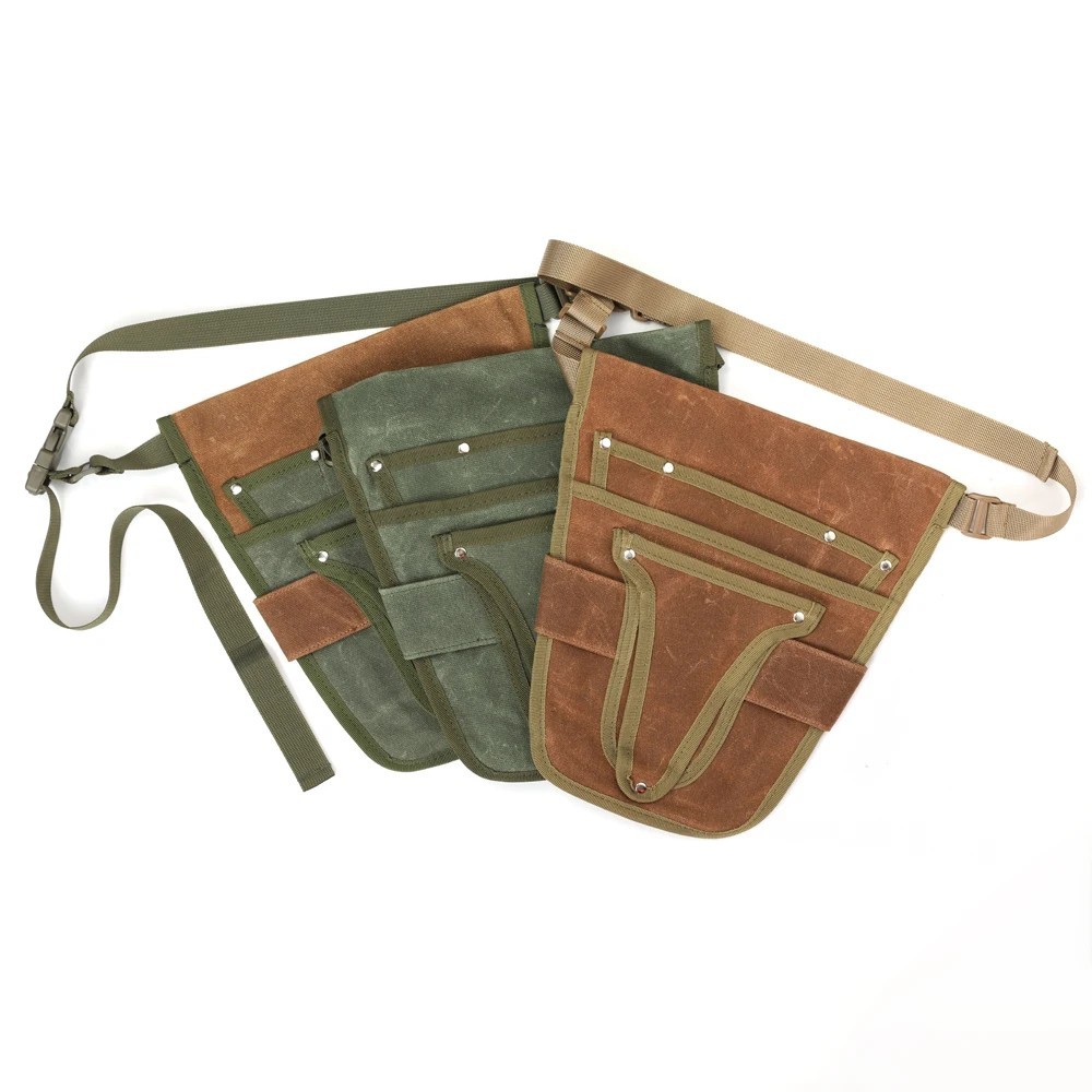 Garden Tool Belt Pouch Waterproof Canvas Multi Pocket Tool Bag