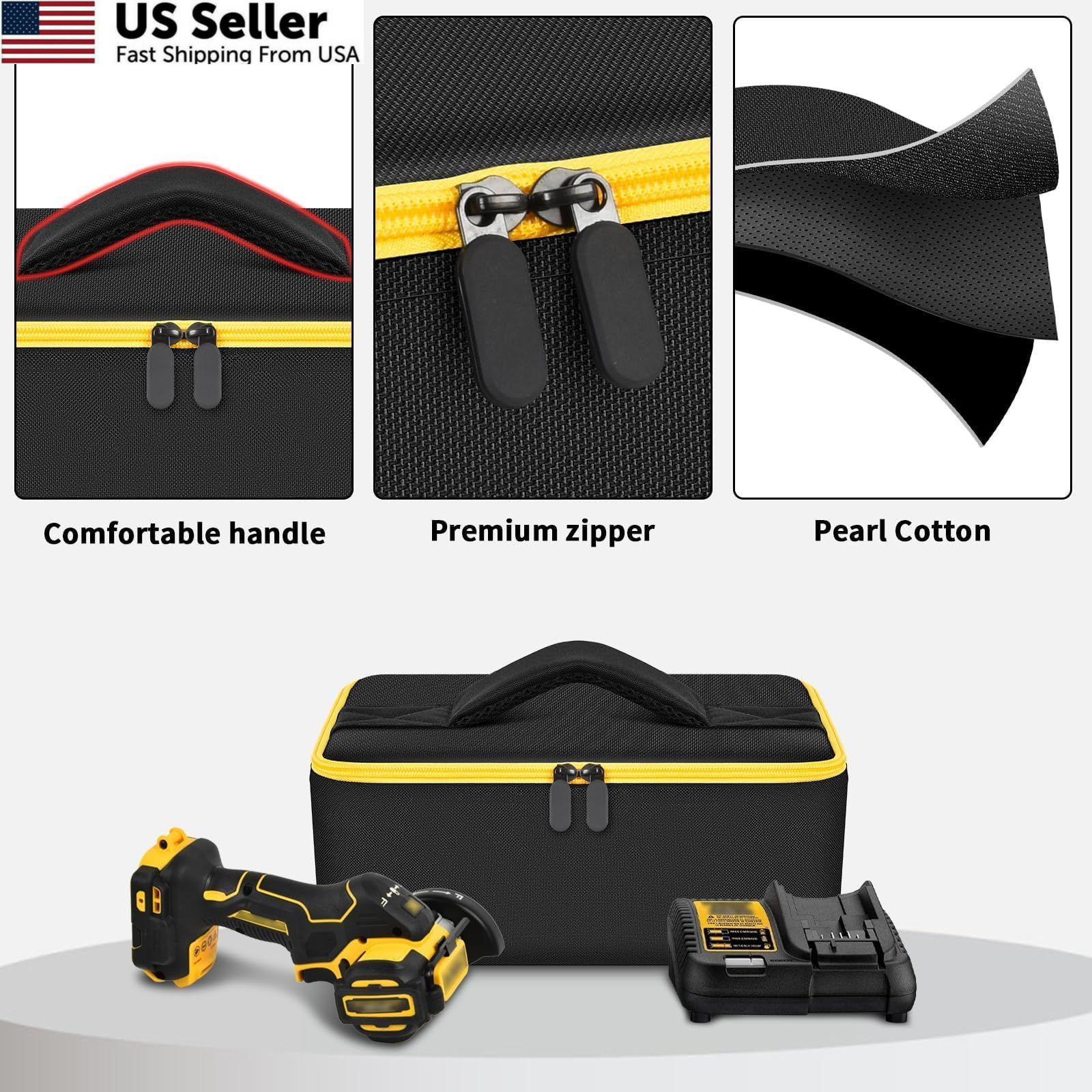 Bag Compatible with DEWALT 20V MAX Cut Off Tool 3 11.5*7.5*3.82 inches, Black
