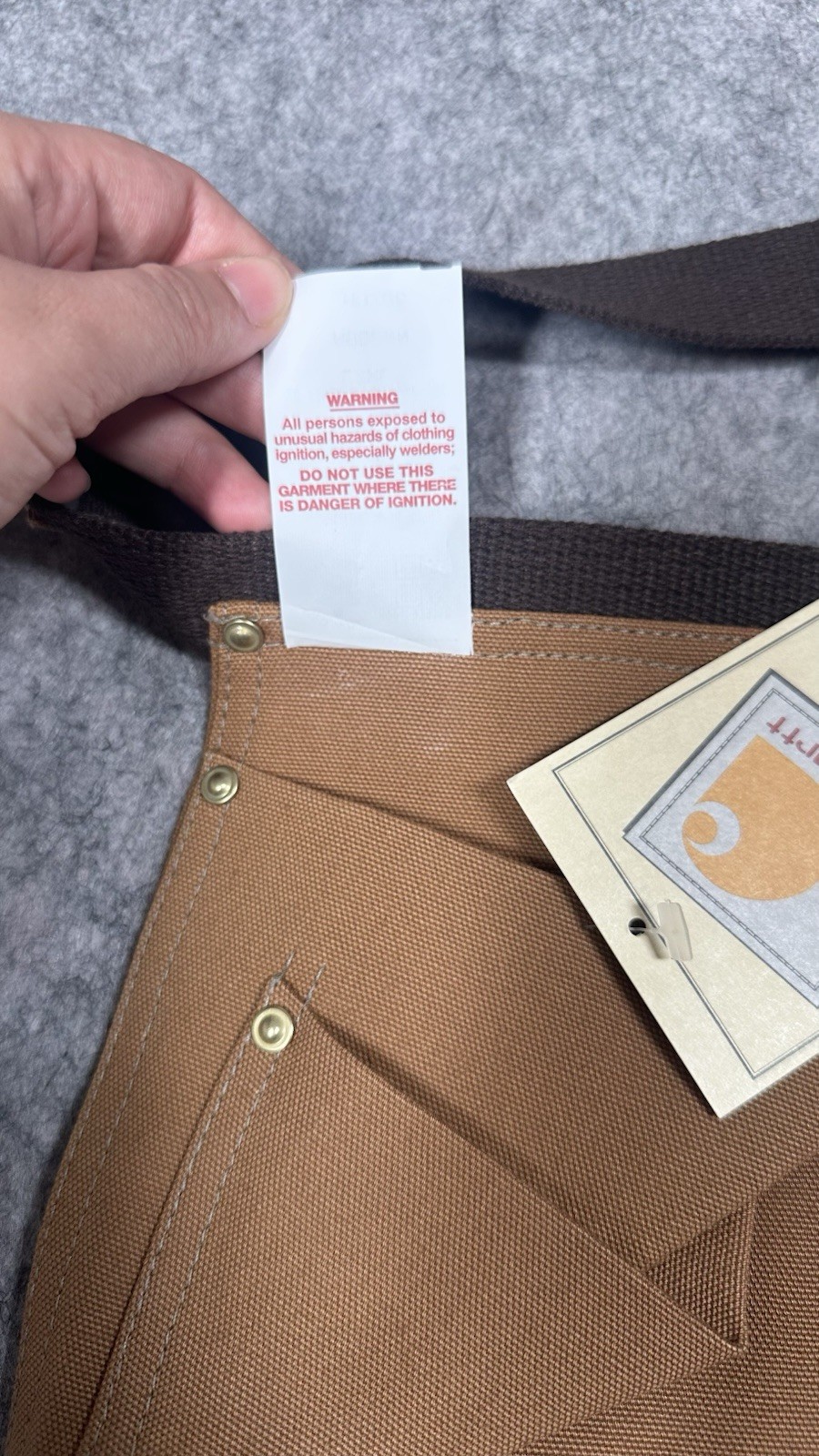 Vintage Carhartt Men’s Firm Duck Waist Apron Brown L/XL A09