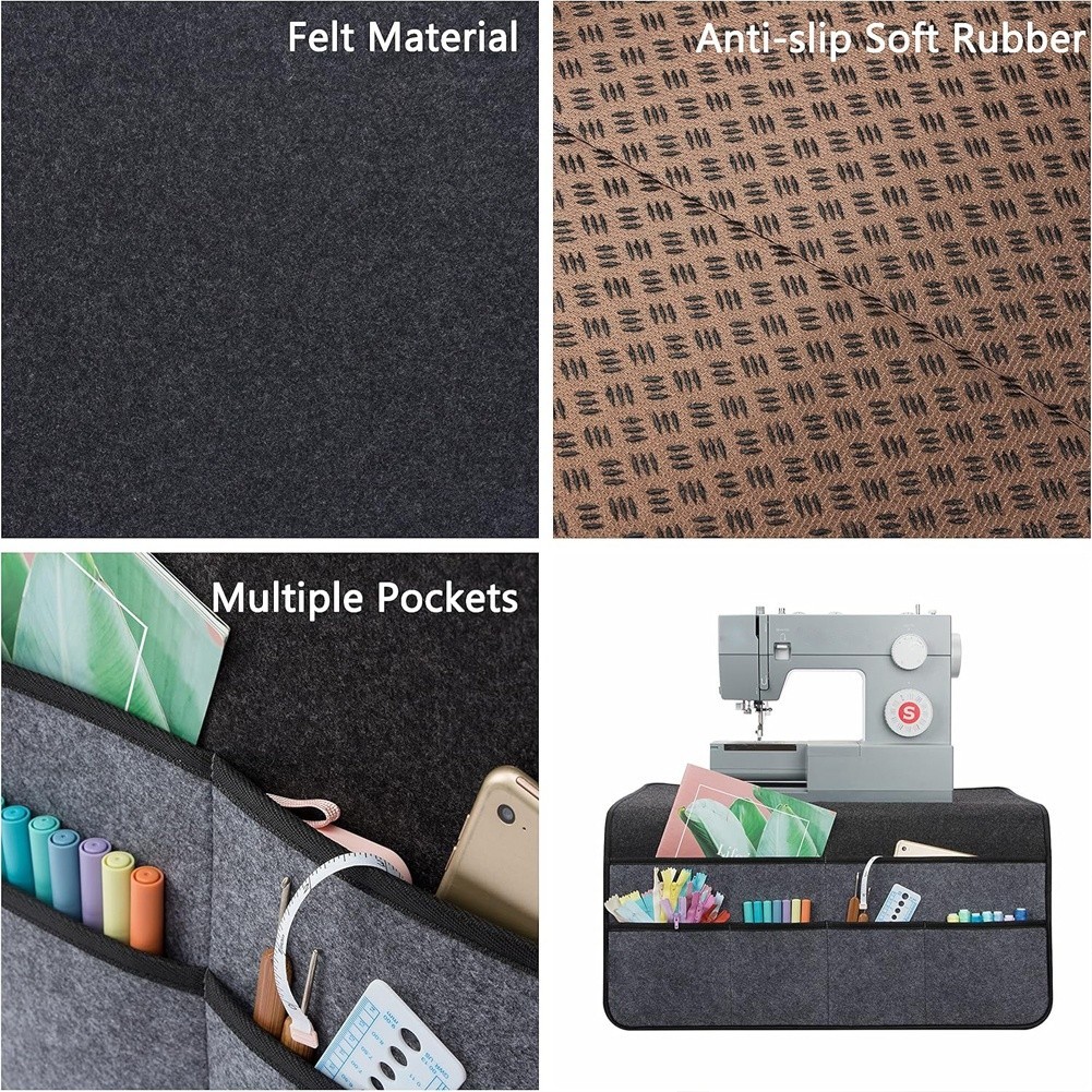 Sewing Machine Pad Felt Foldable 60x60cm Six Compartments for Table Setup