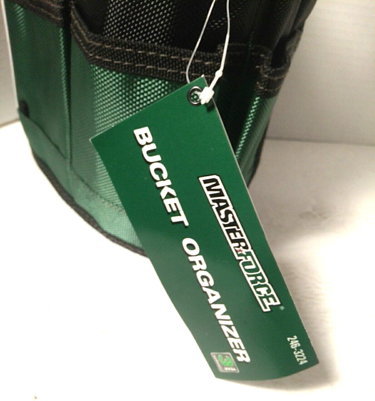Master Force Tool Pouch Bucket Organizer 14” w/32 Pockets Heavy-Duty Green