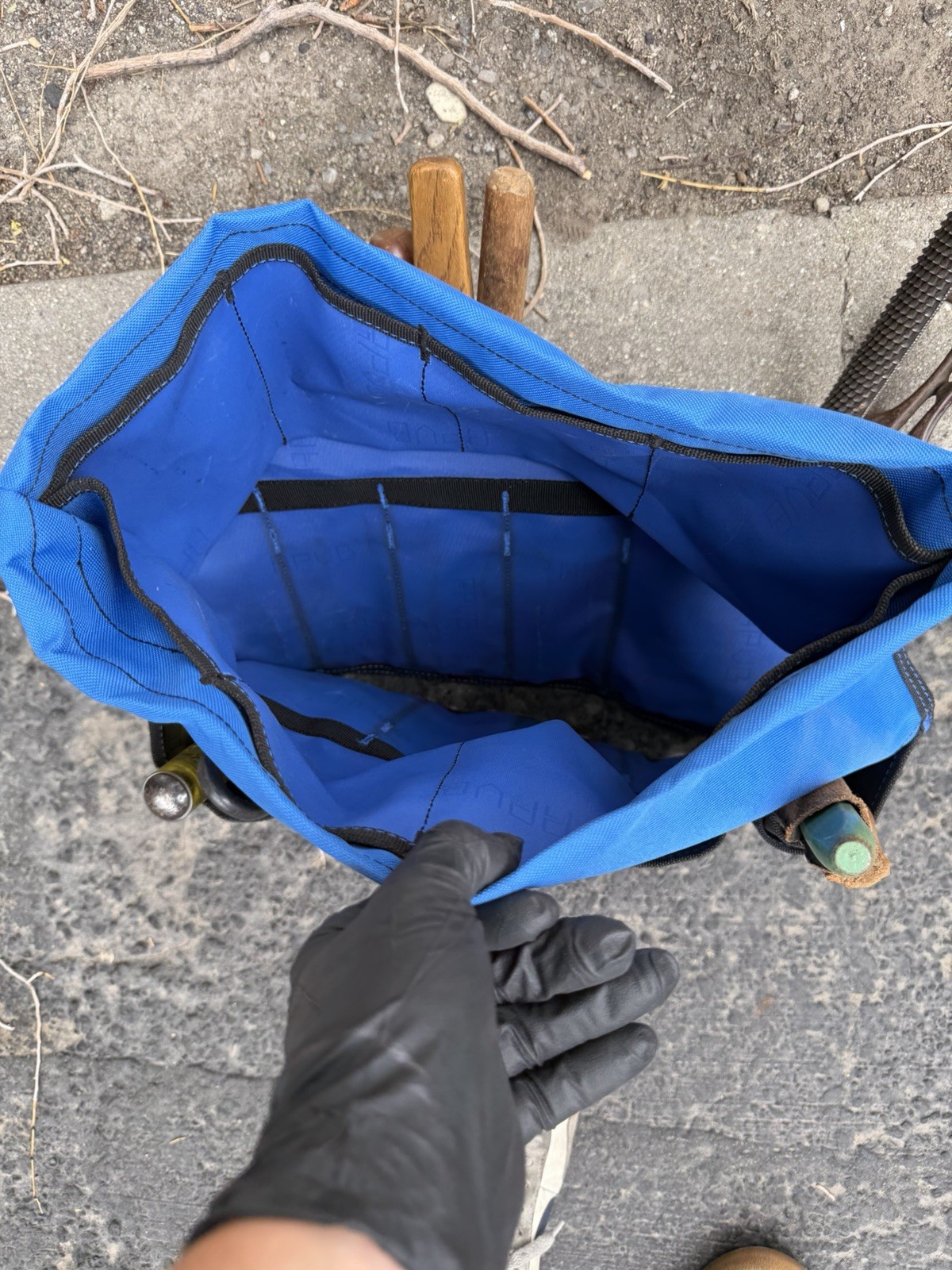 Kobalt Lowe’s 100 Tool Bag Blue/Black Fabric Multiple Pockets