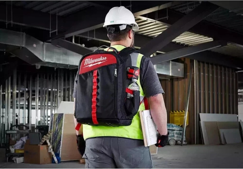 Milwaukee 48-22-8202 22-Pocket Low-Profile Backpack w/ Padded electronics sleeve