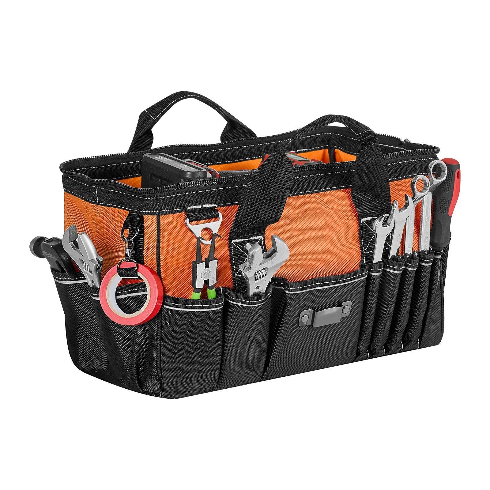 15.7in 33-Pocket Tool Bag Organizer, 1680D Portable Work Pouch