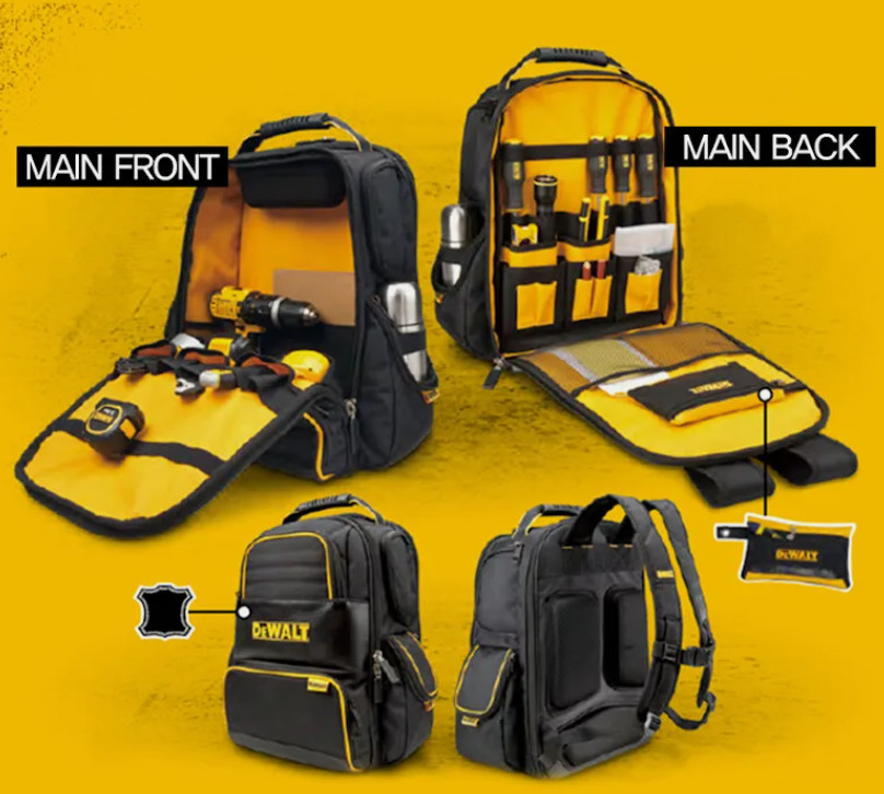Genuine DeWalt Work Hand Tool Bag Backpack Rucksack Storage 76 Pocket DWST82927