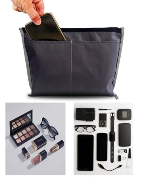 11″ Black Tool Pouch Zipper Organizer Bag with 1 Pack – Small – 11″