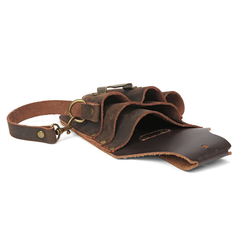 TOURBON Leather Workshop Heavy Duty Tools Belt Holster Utility Electrician Pouch