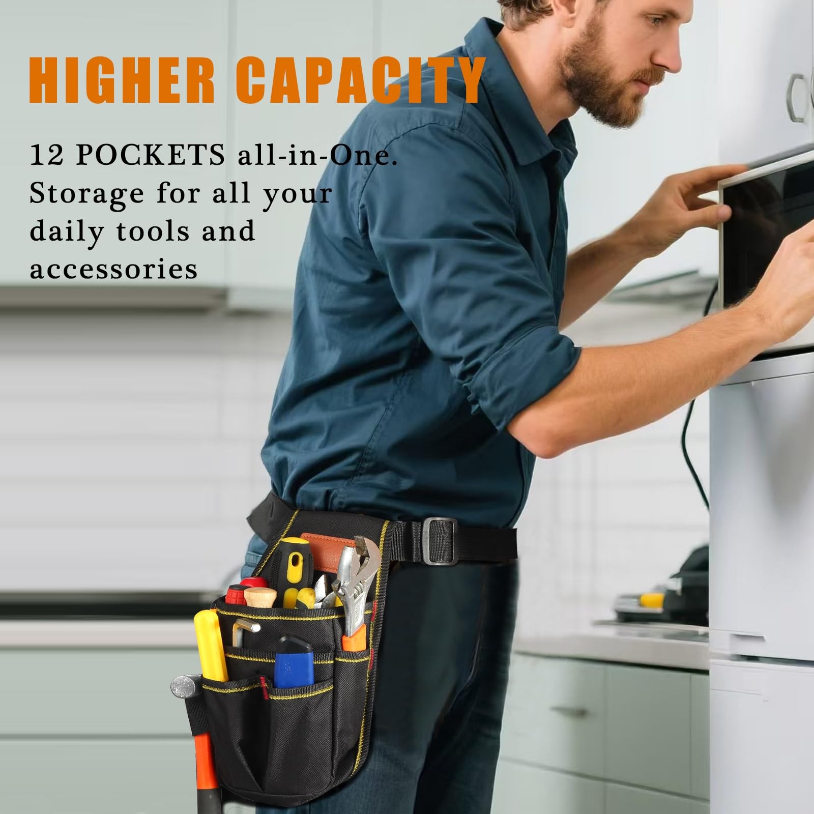 Small Tool Pouch Small Tool Bag Tool Pouch with Belt Industrial Grade Thickened