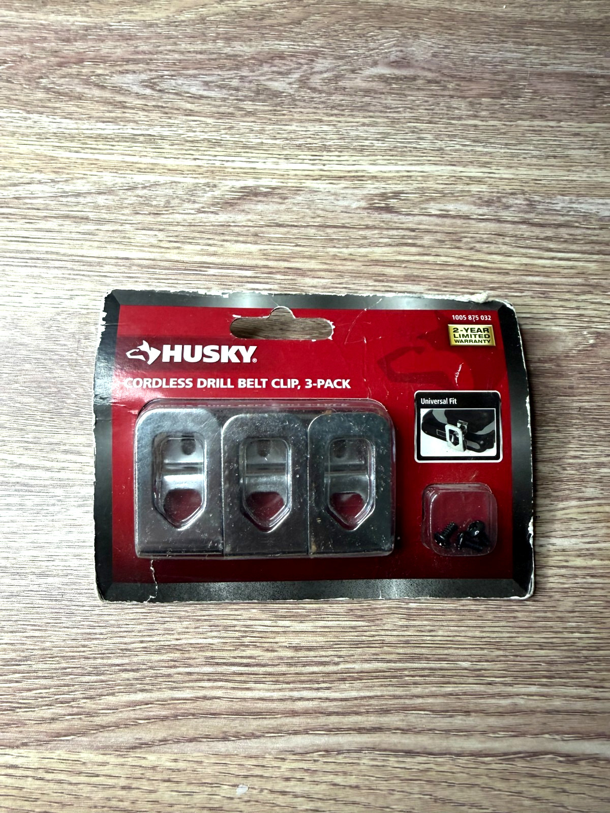 Husky Cordless Drill Belt Clip 3-Pack Universal Fit Power Tool Replacement Clips