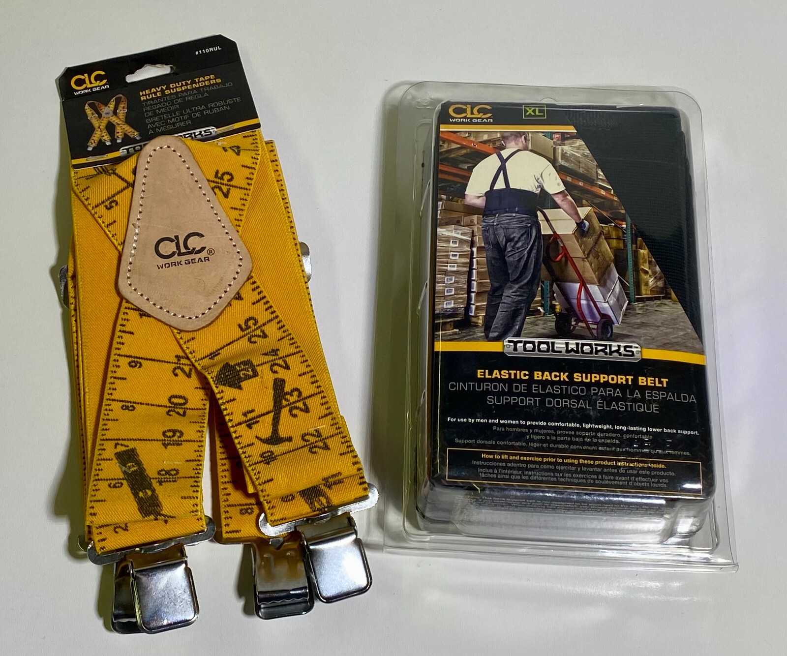 CLC Custom Leather Craft Toolworks Work Gear Suspender & Support Belt Gift Pack