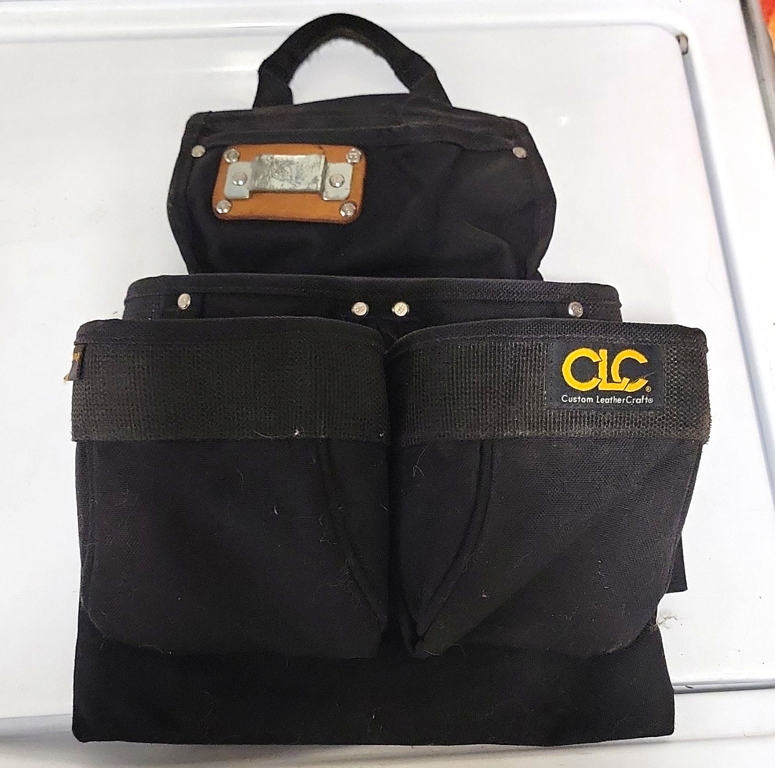 CLC Custom LeatherCraft Black Balstic Nylon Tool Pouch with Belt Loop And Handle