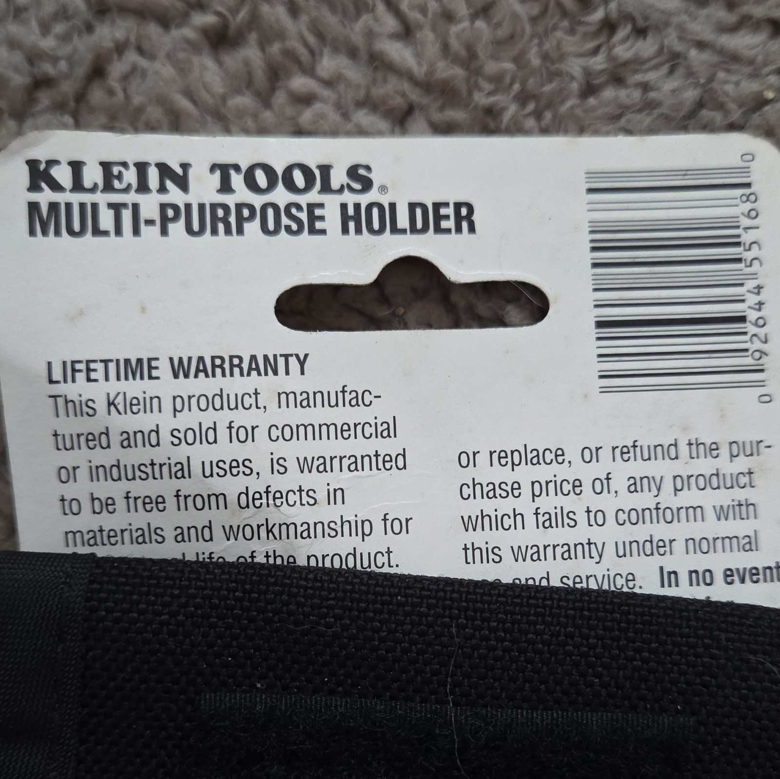 Klein Tools PowerLine Cordura Multi-Purpose Holder Belt Loop Black 5708