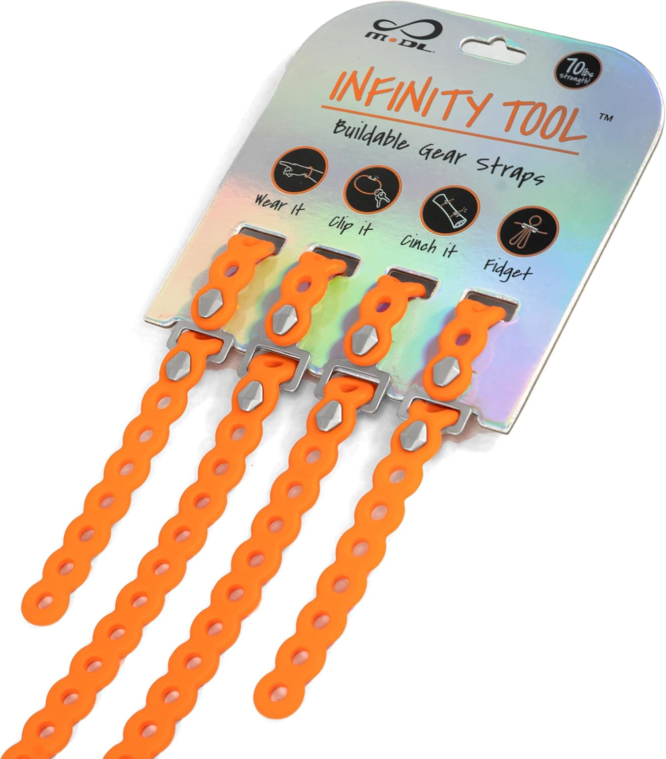 Infinity Tool™ 2.0 Modular Straps (4-Pack) – Flexible Multi-Tool, Gear Strap, We