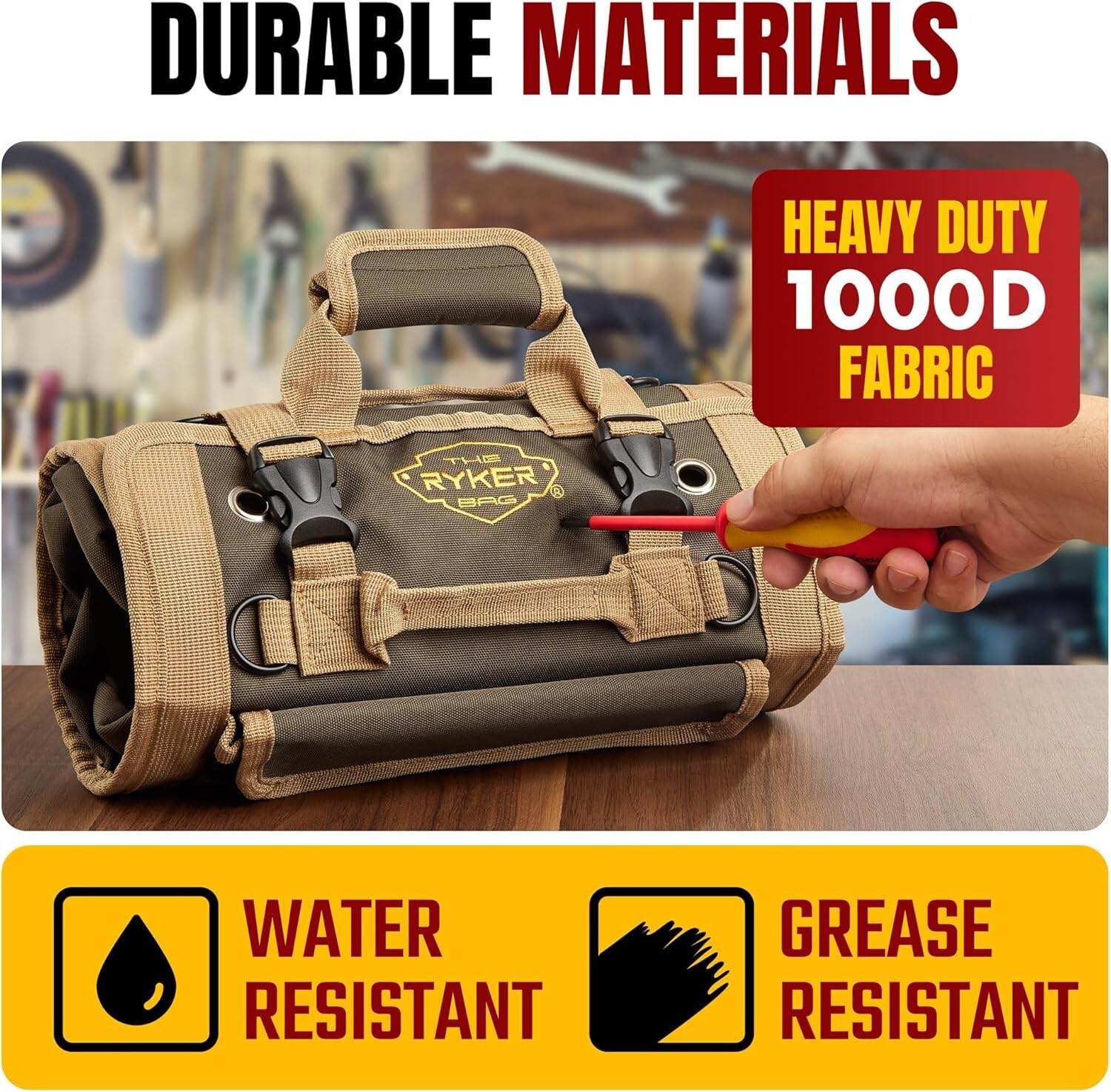 Compact Portable Tool Roll with Detachable Pouches – Ideal Father’s Day Gift