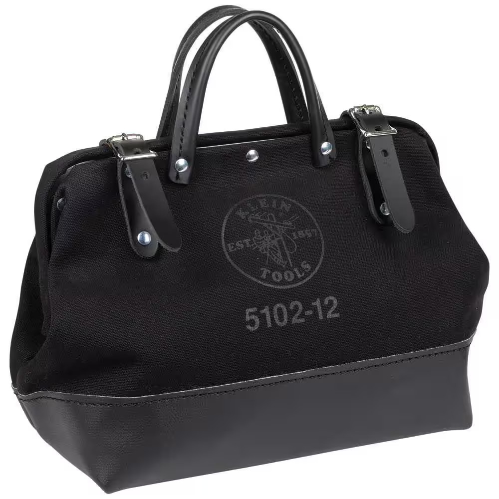 12 In. Tool Bag, Black Canvas