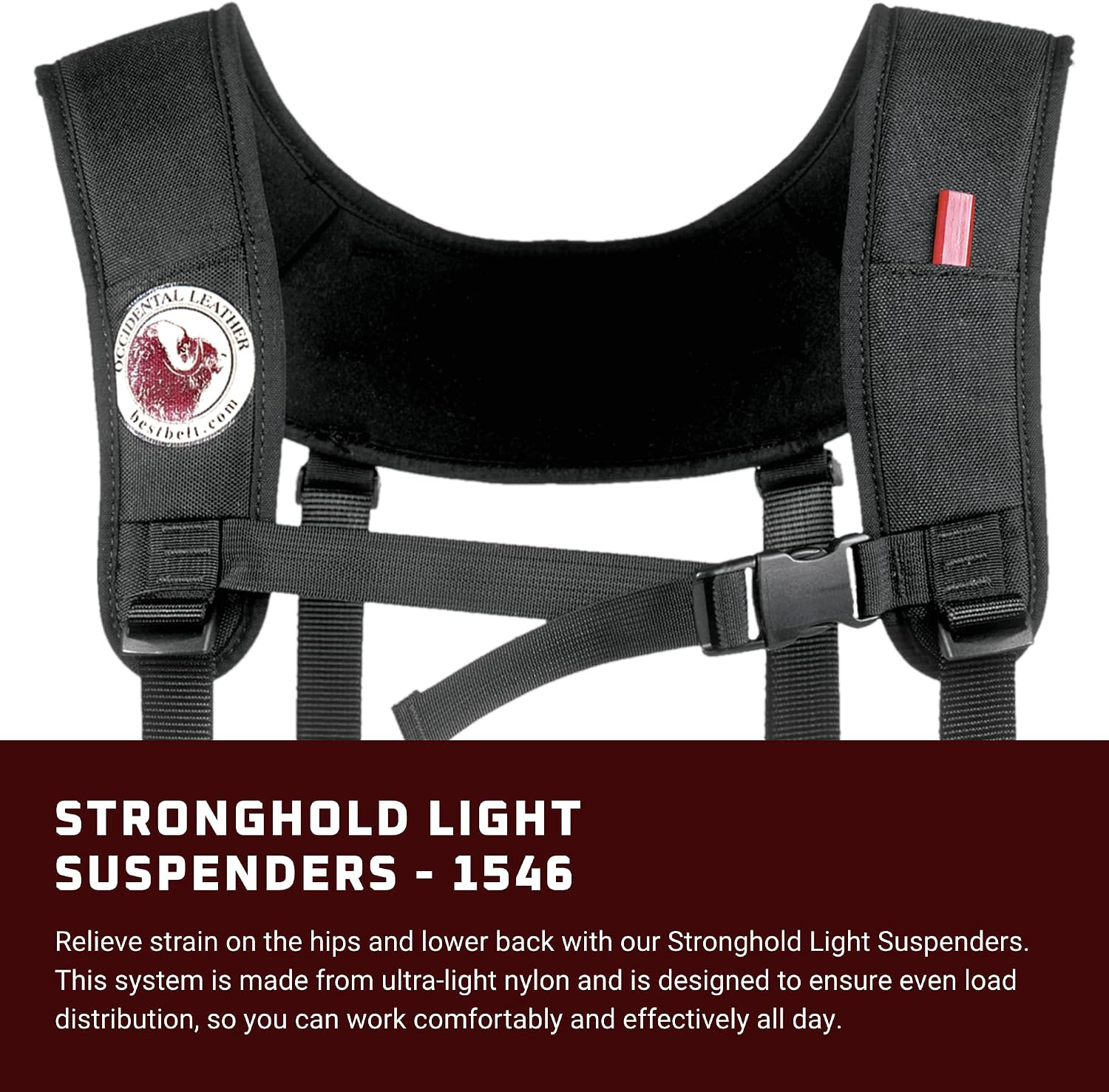 Light Suspenders – Ultra-Light Industrial Nylon Suspension Set – Includes Conve