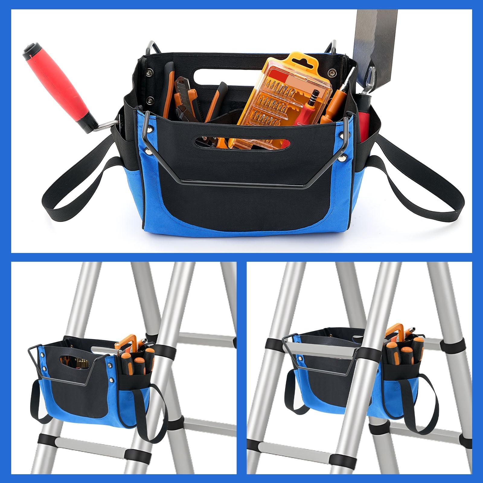 Ladder Tool Holder Giant Ladders Pouch Upgrade Cargo Elastic Storage Bag Heav…