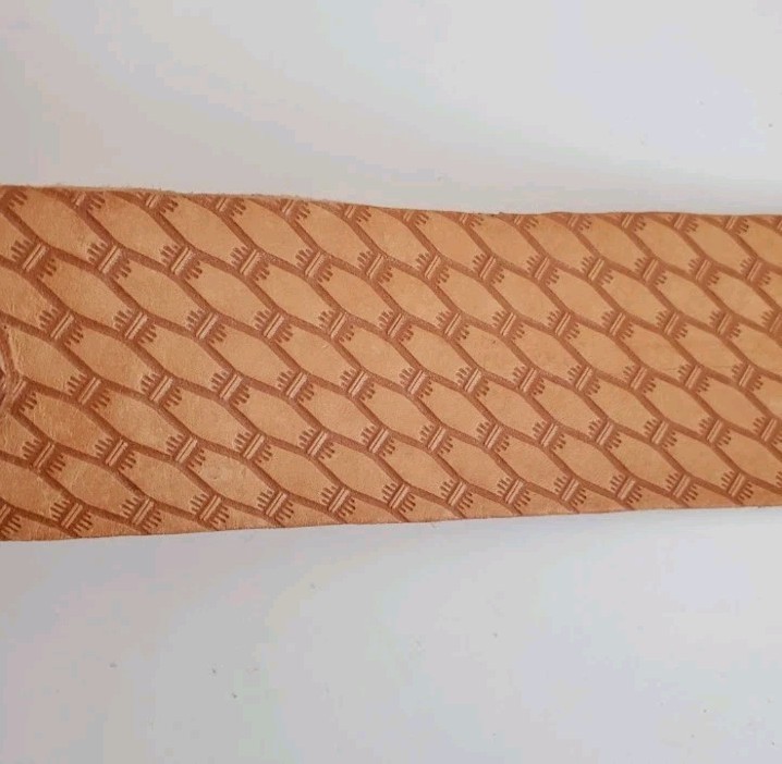 McGuire Nicholas 960 Roller Buckle Belt 2″ Tan Saddle Leather 41 Heavy Duty NEW