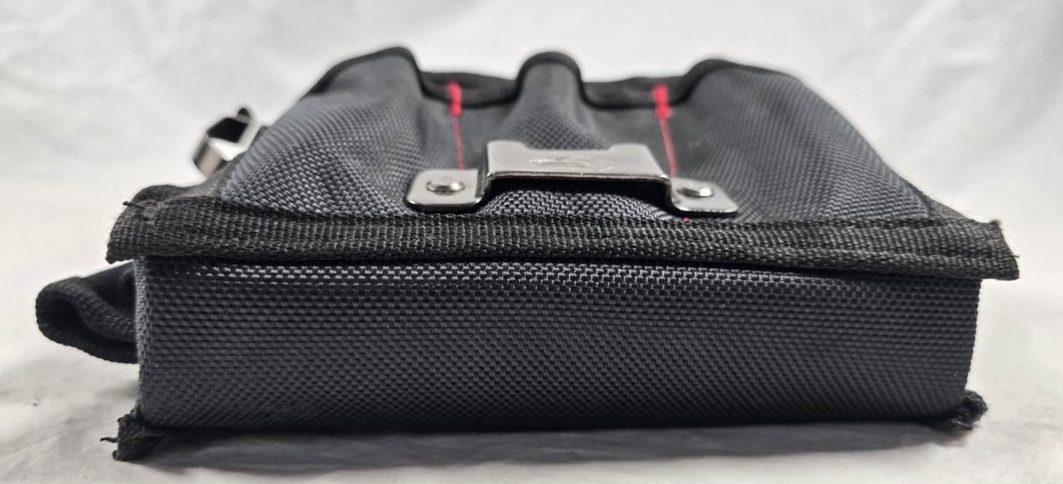 9-Pocket Husky Tool Belt Pouch Black Electrician Carpenter Utility Pouch