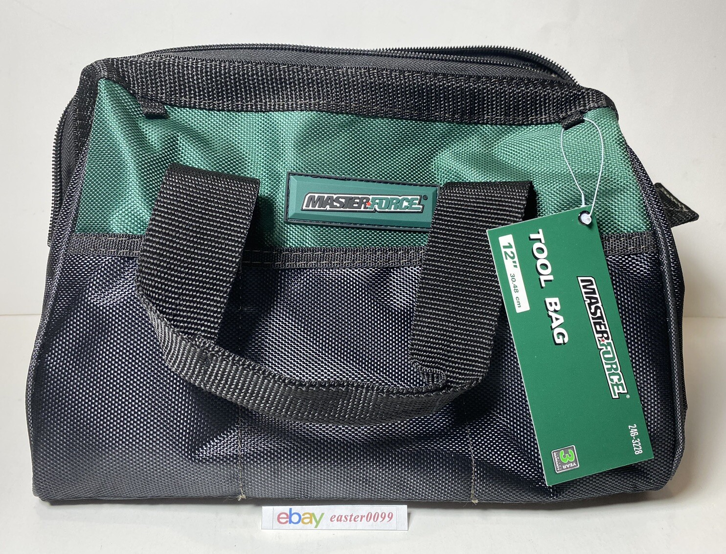 Masterforce® 12″ 3-Pocket Tool Bag Large zippered&Heavy-duty 1680 Brand New