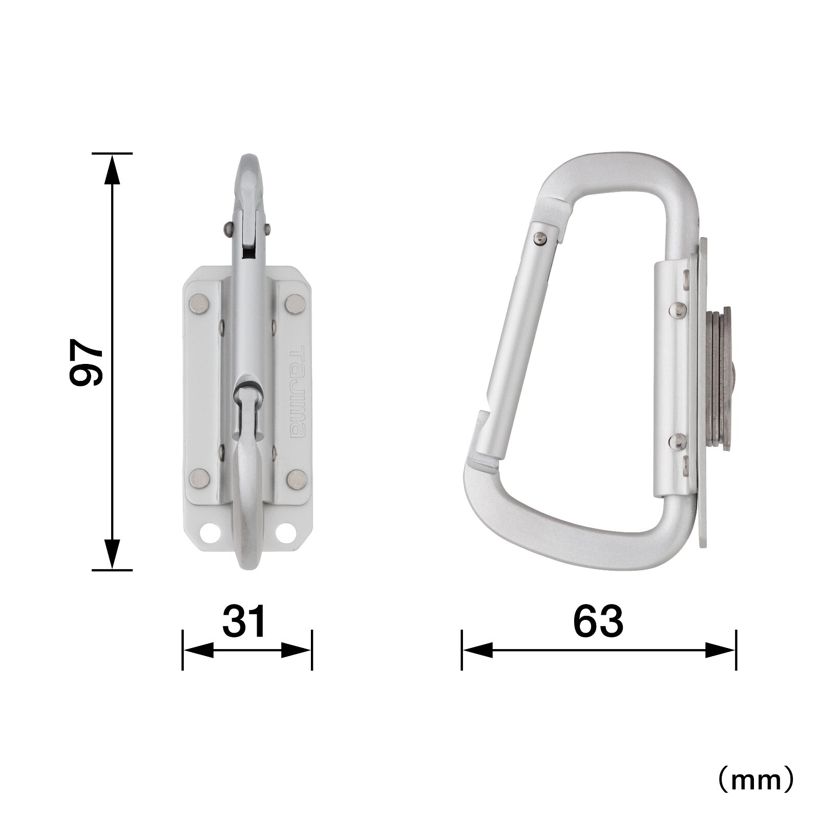 TAJIMA Waist Tool Holder Folding Carabiner for Sef Slim S size SFSKHA-CS CHINA