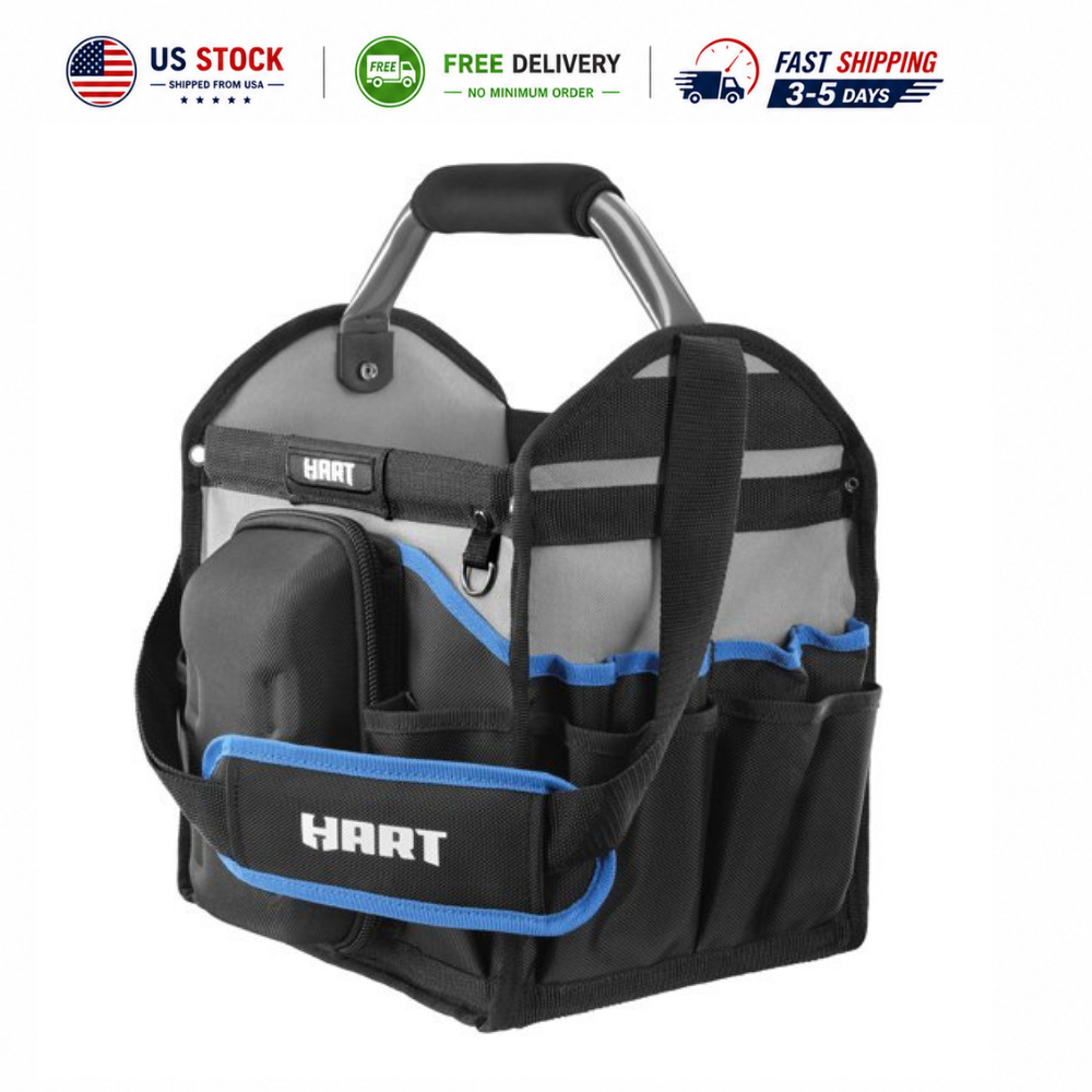 HART 12-inch Tool Tote with Rotating Handle